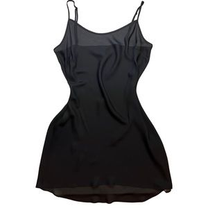 Black Chiffon Slip Dress